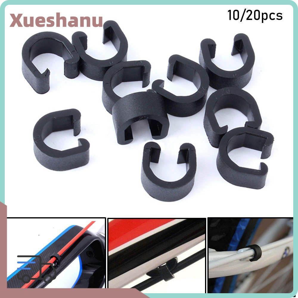 XUESEE 10/20 ชิ้น C-type Buckles Claspscus MTB จักรยานสายเบรคชุดท่อพลาสติกสายหัก