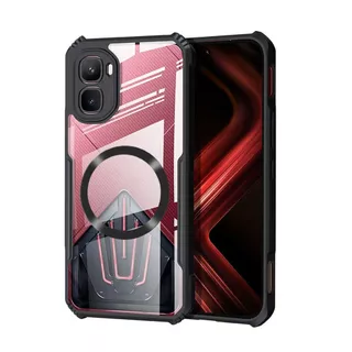 ปลอกแม่เหล็กบางเฉียบสําหรับ infinix GT 50 30 20 10 Pro infinix GT 30 Plus 5G 5G + กรณี TPU PC กรอบสีดํา Anti-Yellowing Tough ScratchProof ฝาครอบป้องกัน 02