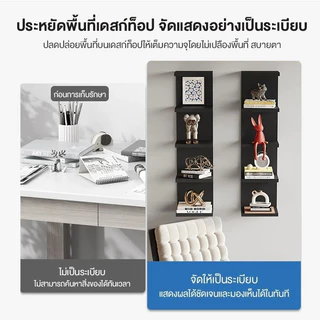 แร็คติดผนังติดผนังชั้นเก็บของ ชั้นวางหนังสือไม้ ออแกไนเซอร์ ชั้นวางจอแสดงผลแบบแขวน