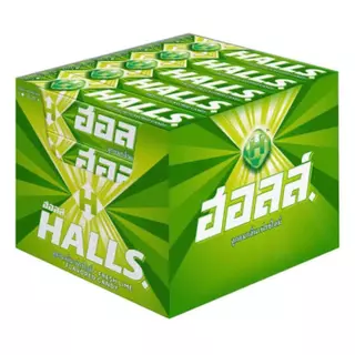 ลูกอม ฮอลล์ Halls แบบแท่ง ขนาด 27.9 กรัม ขายยกแพ็ค ( 1 เเพ็ค มี 20 แท่ง )