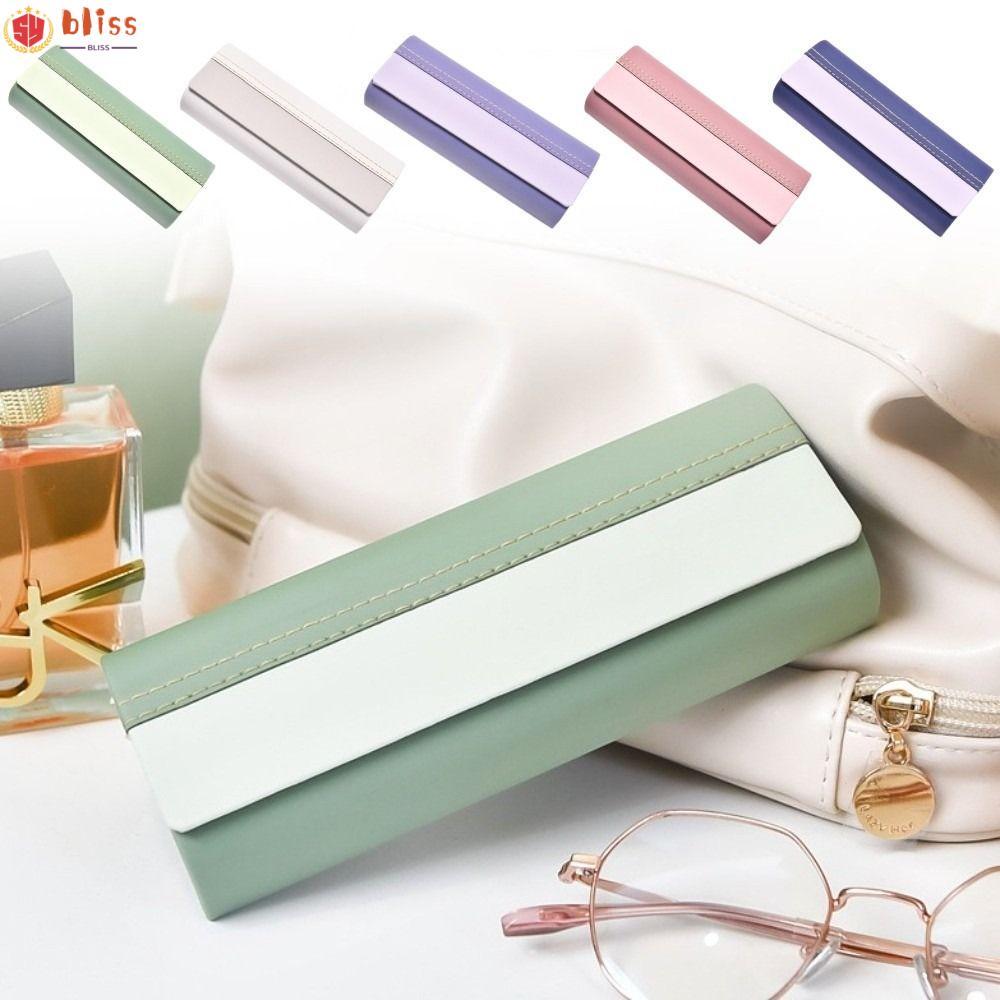 แว่นตา BLLISS ,กล่องใส่แว่นกันแดดป้องกันแว่นตาเปลือกแข็ง,กล่องเก็บสายตาสั้นหนัง PU ป้องกันความดันแบบพกพาผู้ชาย