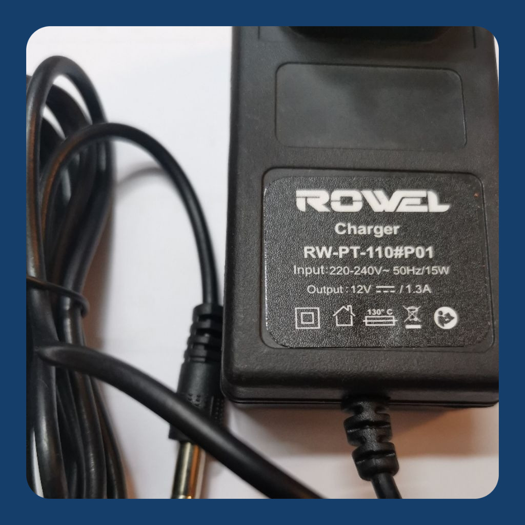 สายชาร์จ แบตเตอรี่ สว่านไร้สาย RW-110 : Rowel / HD-691H / BD-685 : Hyundai