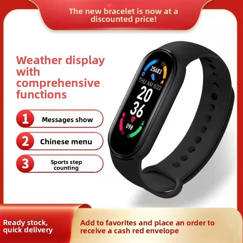 Android Smart Band 6 Upgrade, Fitness Tracker w/ Step Counter, Sleep Monitor, Unisex