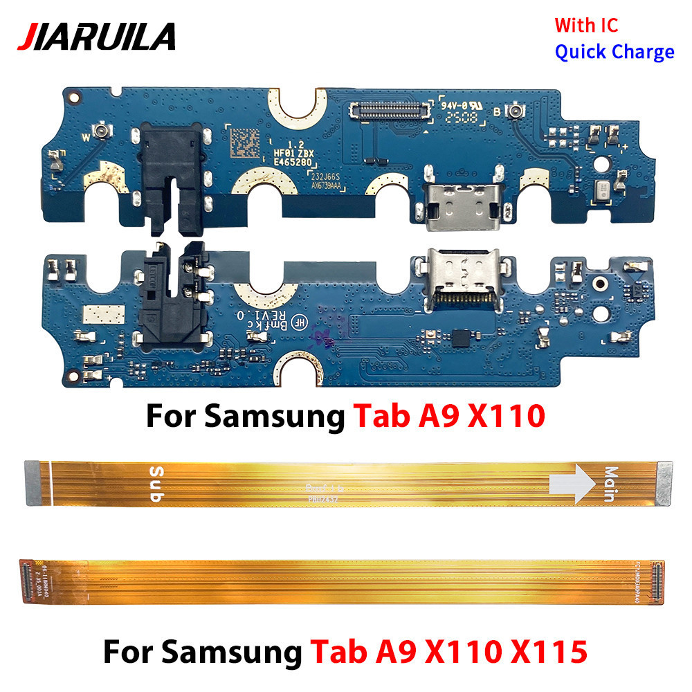 USB ชาร์จพอร์ต PC บอร์ดหลักเมนบอร์ด Flex สายสําหรับ Samsung Galaxy Tab A9 X110 X115