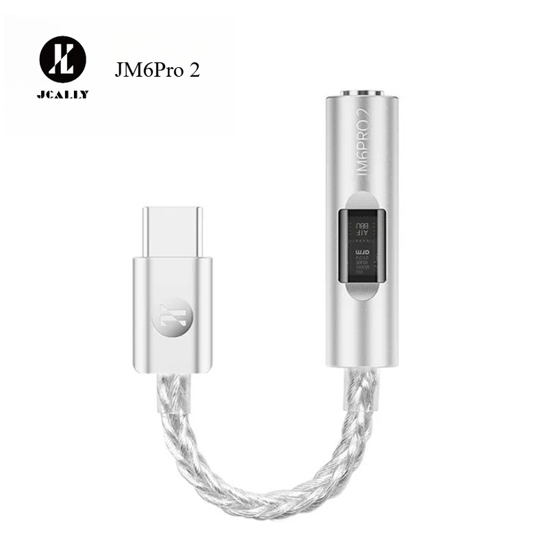 JCALLY JM6Pro 2 Type-C ถึง 3.5 มม.Dual DAC CX3193 MAX97220 ดิจิตอลเครื่องขยายเสียงหูฟัง HiFi DAC JM6