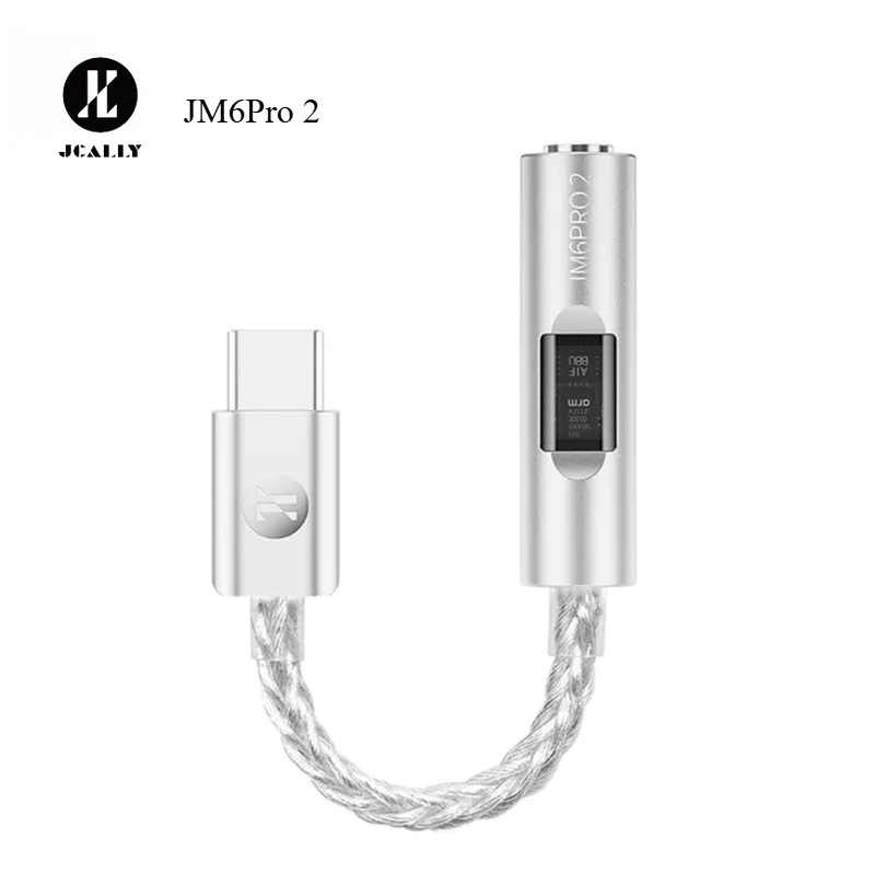JCALLY JM6Pro 2 Type-C ถึง 3.5 มม.Dual DAC CX3193 MAX97220 ดิจิตอลเครื่องขยายเสียงหูฟัง HiFi DAC JM6Pro2 AMP