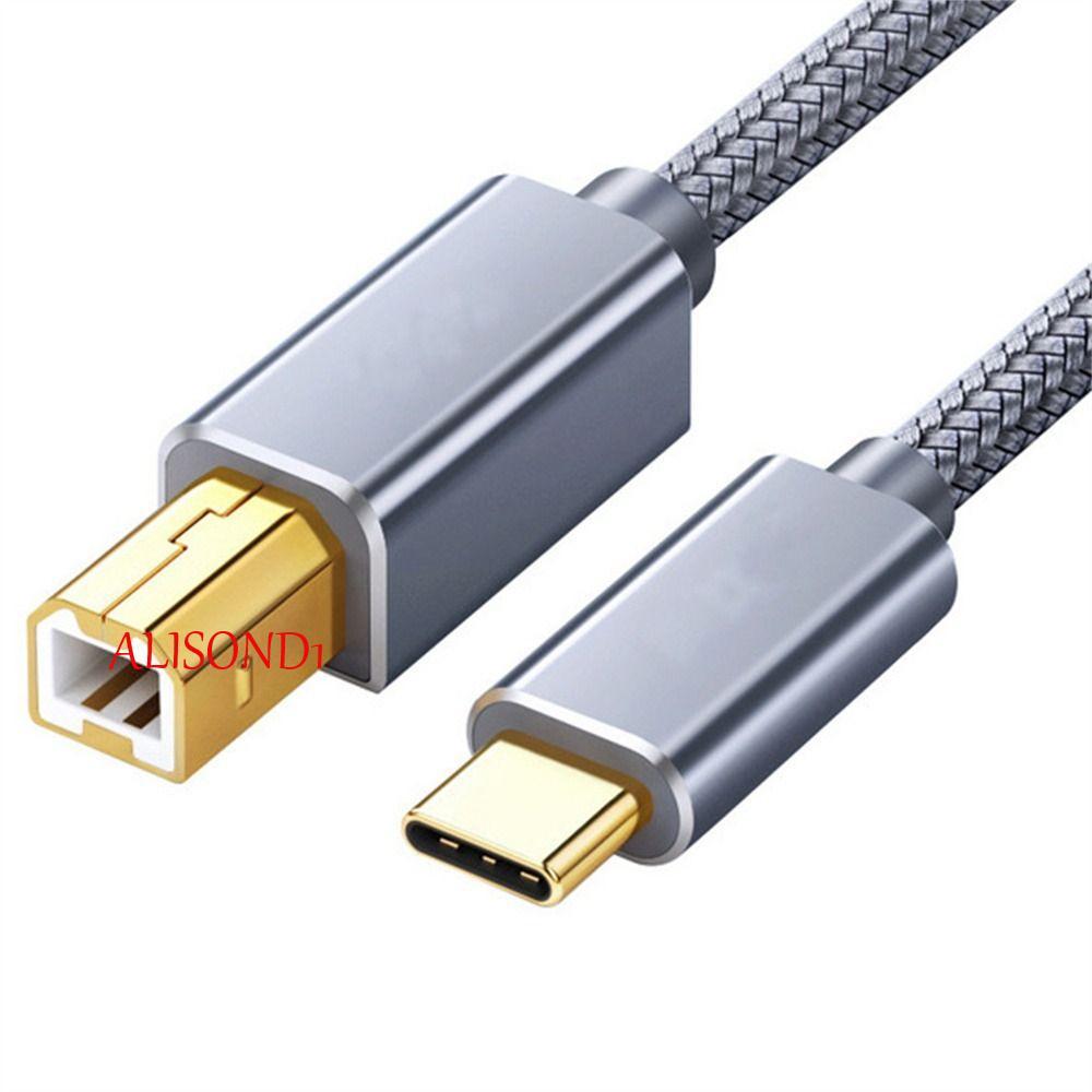 ALISOND1 USB C ถึง USB B สายเครื่องพิมพ์สาย 0.5 M/1 M/1.5 M/2 M/3 M USB2.0 หญิง USB B 2.0 สายเคเบิลข