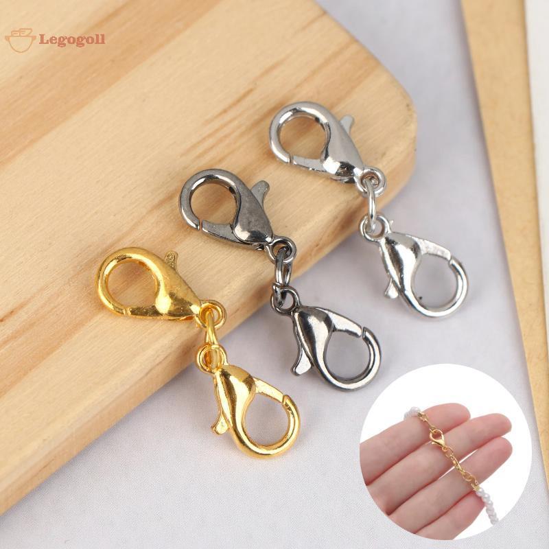 Legogoll 10/30 ชิ้น Handmade สร้อยข้อมือสร้อยคอ Connector Double Lobster Clasp เหมาะสําหรับ DIY เครื
