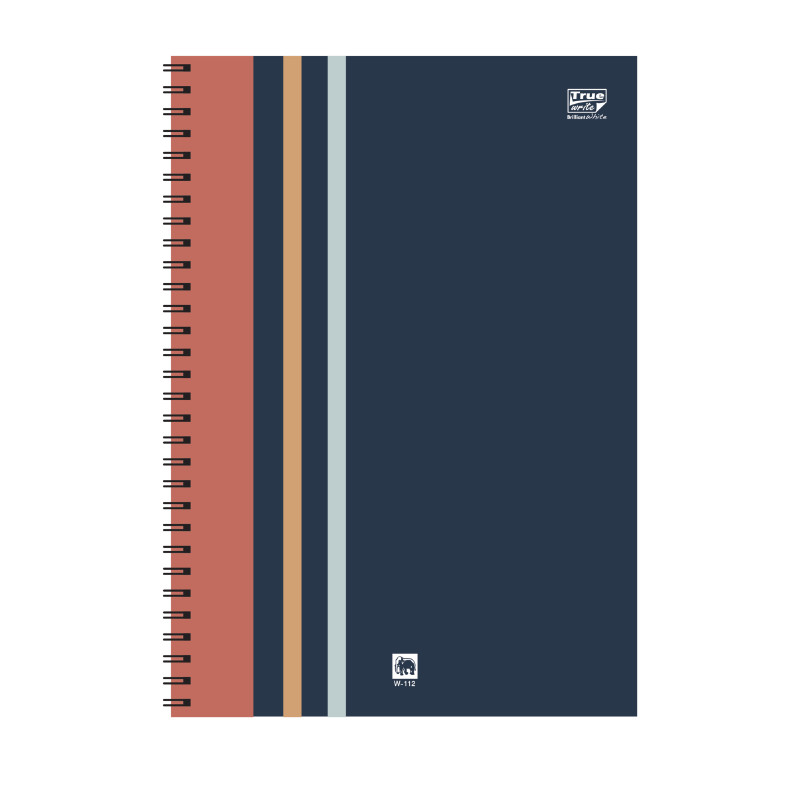 ELEPHANT สมุดริมลวด 70 แกรม รุ่น W-112 คละสี ขนาด A5 50 แผ่น/เล่ม