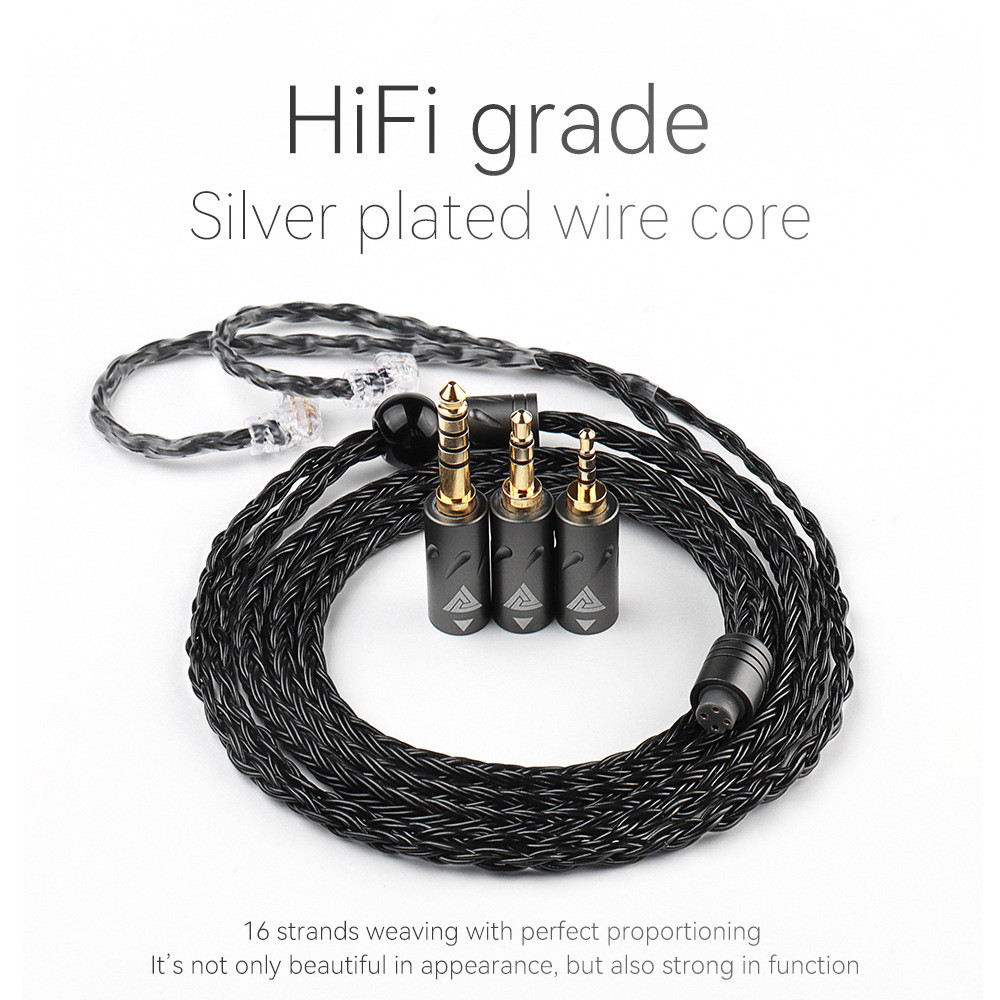 QKZ Q MAX หูฟังอัพเกรดลวด Strand Core Silver-Plated Wire เปลี่ยนปลั๊กเสียงอัพเกรดสาย QKZ Q MAX ชุดหู