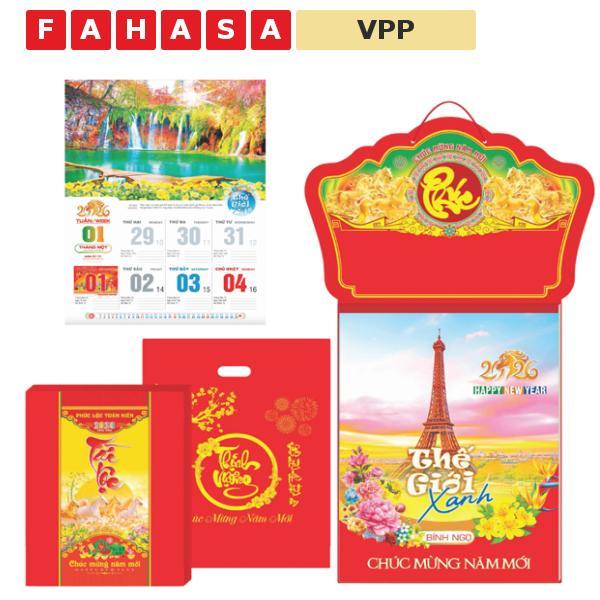 52 Week Bloc Calendar - Green World - Metalize Hanging Panel - 32 x 42 cm - TD48