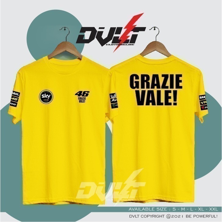 2025 แฟชั่น Valentino Rossi Last Race Grazie Vale Vr 46 Exclusive Sky Racing Team สีเหลือง Cool