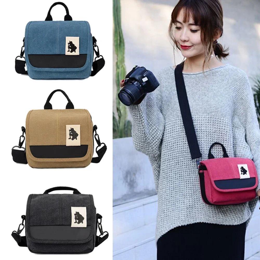 Canvas Camera Bag Case Bag For Canon EOS M10 M6 M5 SX60 SX50 SX30 SX510 1100D 1200D 1300D 450D 500D 