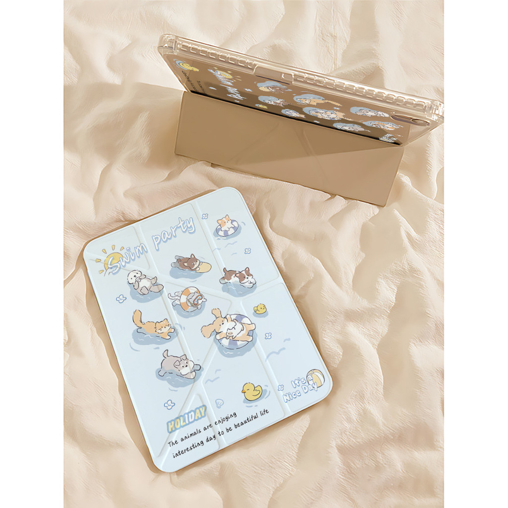 2025 สไตล์ใหม่ 11th Generation iPad gen 10 กรณี air5 iPad air 6 iPad 10.2 นิ้ว pro2024 i Blue Puppy 