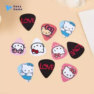 กีตาร์อะคูสติกปิ๊กกีตาร์น่ารักๆ5ชิ้นใหม่ Hello Kitty Electric Smooth BASS อุปกรณ์เครื่องมือเลือกของขวัญกีตาร์