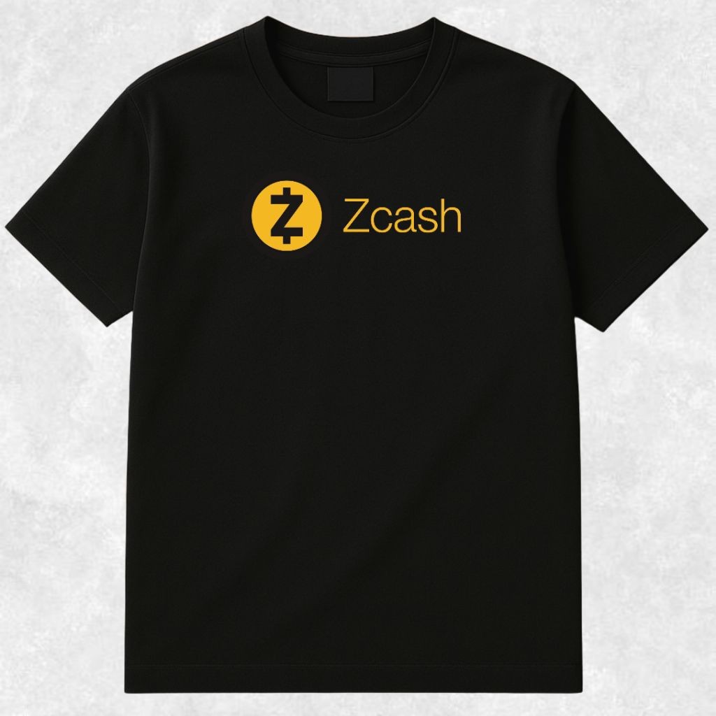 CRYPTO ZCASH CLOTHES / ผ้าฝ้ายรวม 30S / สีดํา / UNISEX สําหรับผู้ชายและผู้หญิง