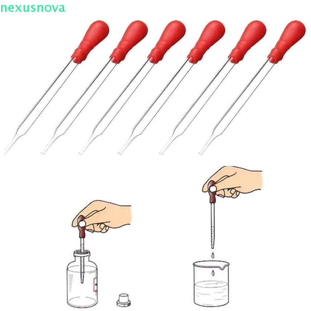 NEXUSNOVA แก้ว Dropper การทดลอง Lab อุปกรณ์หัวยางโปร่งใส Frameless เคมียา Dropper