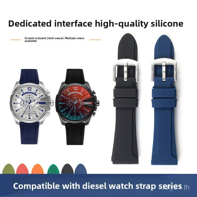 สายรัดยางซิลิโคนทดแทนสําหรับนาฬิกาดีเซล DZ4318 DZ7395 DZ4496 DZ4323, 22 มม. 24 มม. 26 มม.