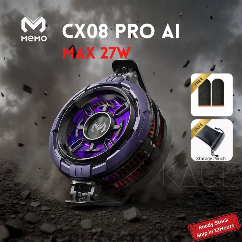 ใหม่ MEMO CX08 PRO Ai 27W คูลเลอร์โทรศัพท์ Magnetic/ Back-clip Frozen Gaming Phone Cooler
