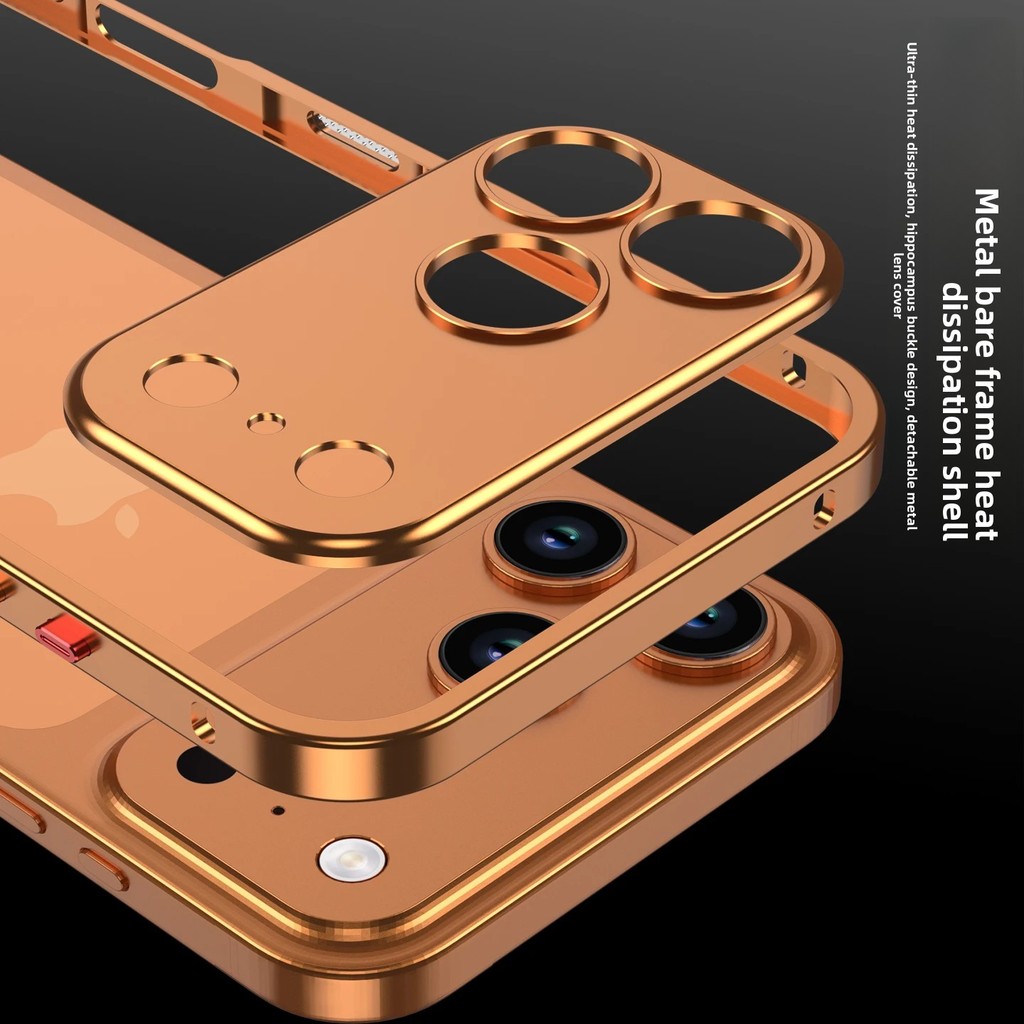 กันชนโลหะกรอบกันกระแทกพร้อมเลนส์สําหรับiPhone 17 Air 17 Pro Max + ฝาครอบโลหะเดิมสําหรับiPhone17 17Pro Max 17Air ราคา ถูกที่สุด ดีลบีเคเค แกลเลอรีภาพที่ 3