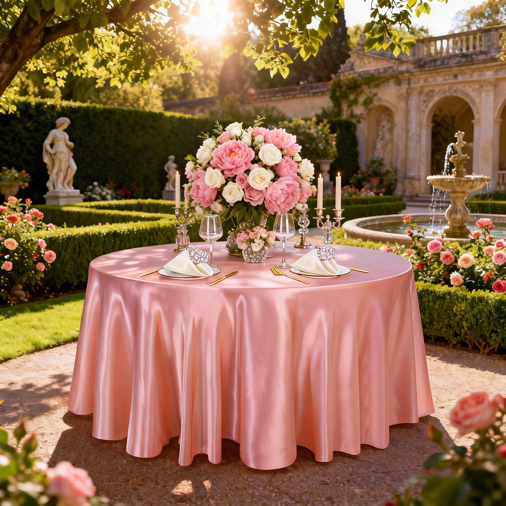 ผ้าปูโต๊ะโต๊ะกลมโรงแรมซาติน, ห้องโถงแต่งงานและจัดเลี้ยงผ้าคลุมโต๊ะสีทึบ, ผ้าปูโต๊ะเรียบกันฝุ่นกันน้ํา