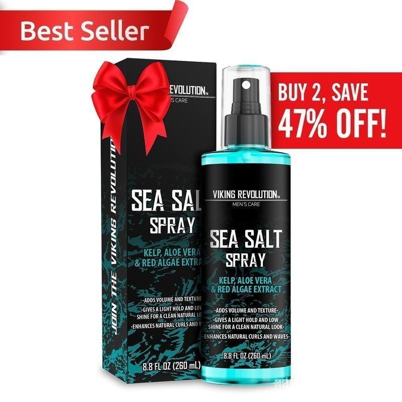 Viking Revolution - Sea Salt Spray for Hair Men - Surf Men Hair Spray to Add Volume & Texture - 8 oz