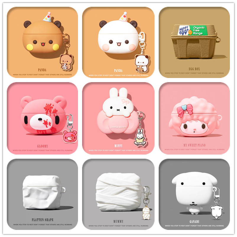 เคส AirPods 3D น่ารัก, ฝาครอบซิลิโคนกันกระแทกสําหรับ AirPods3/4/Pro/Pro2/Pro3