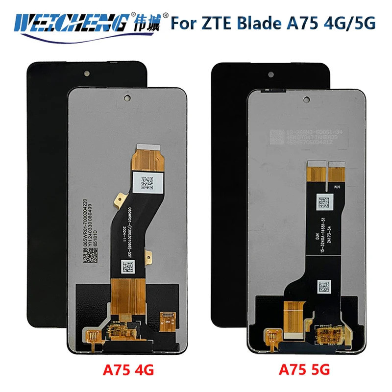 สําหรับ ZTE ใบมีด A75 4G LCD ZTE A75 5G หน้าจอ + แผงสัมผัส Digitizer สําหรับ ZTE ใบมีด A75 5G Z2357N