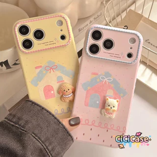 เหมาะสำหรับ OPPO A3S A74 5s A9 A54 A76 A17 A17k A52 A72 A92 A95 A15 Reno 16 16F 15F 14F 15 Pro เคสโทรศัพท์รูปบ้านการ์ตูน