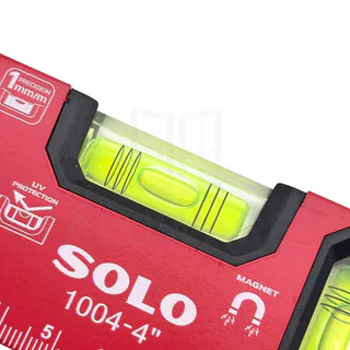 ระดับน้ำ 4 นิ้ว SOLO แท้! รุ่น No.1004 ระดับน้ำ วัดระดับน้ำ ระดับน้ำแม่เหล็ก Box Beam เกจวัดน้ำ โซโล ALUWARE AW420