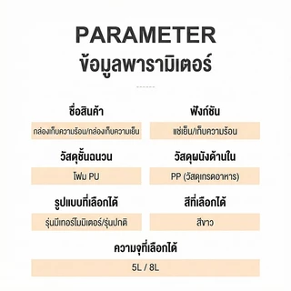 doudou กล่องเก็บของเย็นแบบพกพาสำหรับแม่และเด็ก เลือกความจุได้ 5L/6L/8L/12 ฉนวน PU 3 ชั้น มีล็อคปลอดภัย เก็บอาหารเสริม