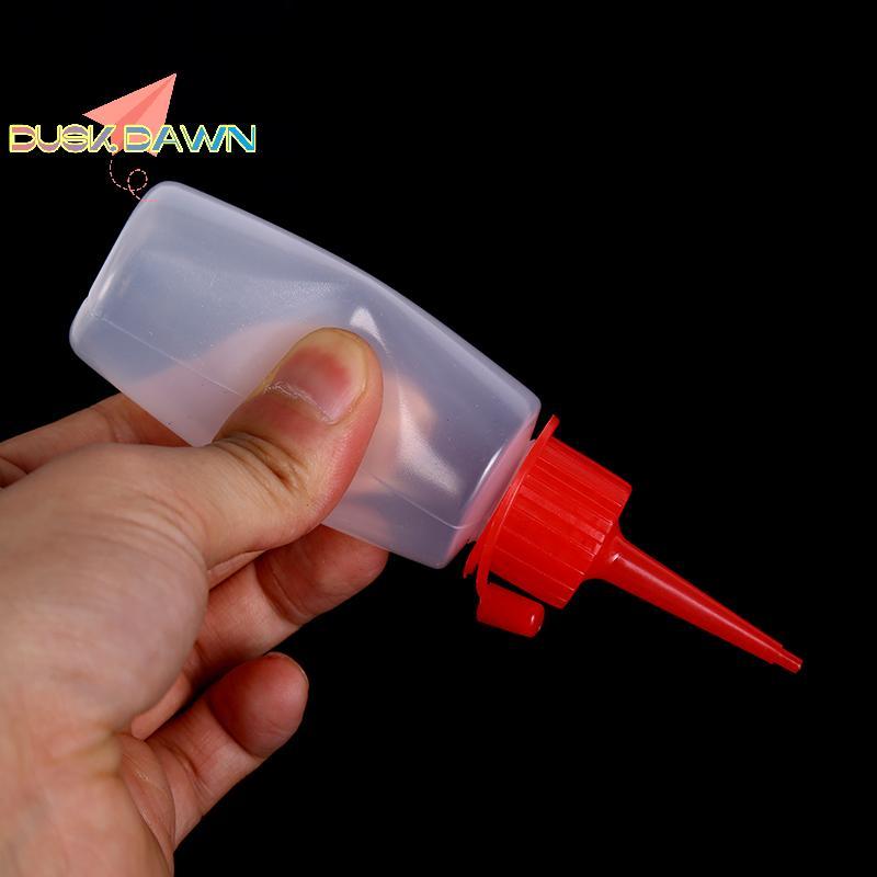 <Dusk Dawn> ขวดบีบใสพลาสติก 60 มล. พร้อมฝาปลายสําหรับงานฝีมือศิลปะกาวรีฟิล