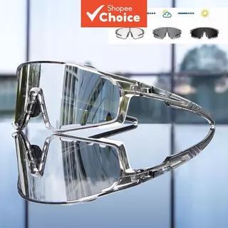 Photochromic Night แว่นตาขับรถ Uv400 แว่นตากีฬากันฝุ่นสําหรับขี่จักรยานวิ่ง F1
