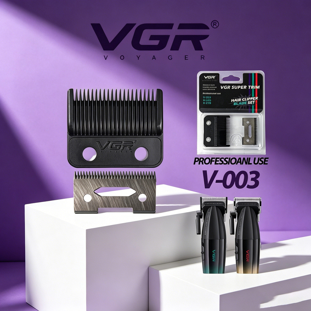 VGR V-003 หัวตัดทดแทนของแท้, อุปกรณ์เสริมใบมีด DLC ระดับมืออาชีพสําหรับปัตตาเลี่ยนตัดผมและที่กันจอน