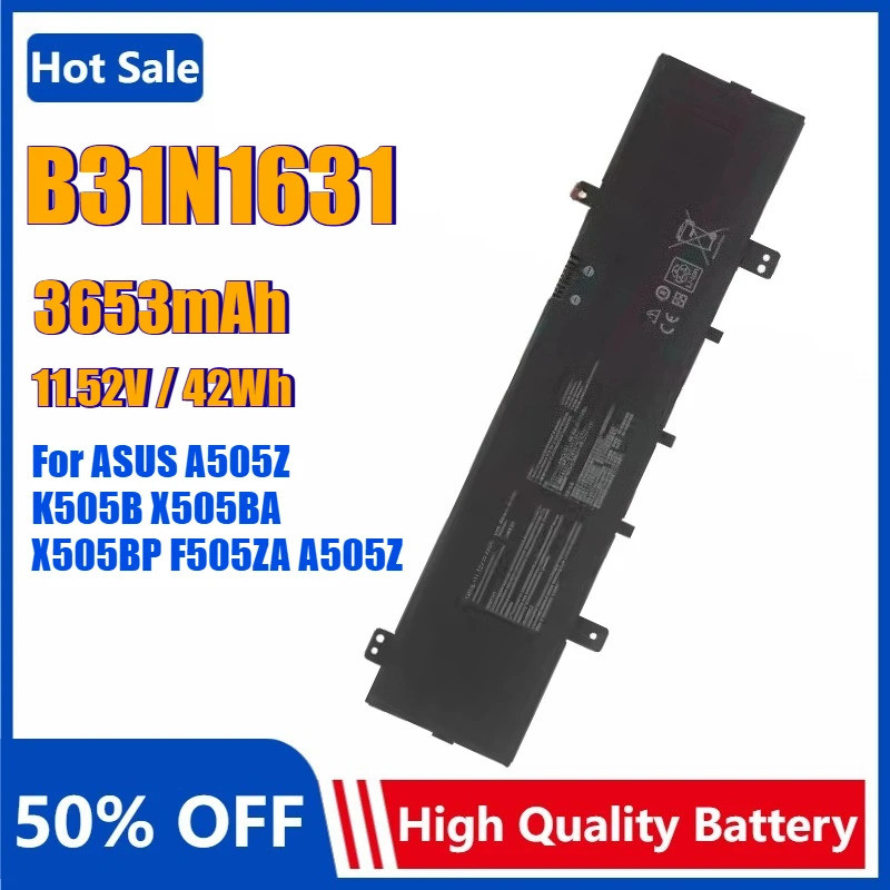 ใหม่ B31N1631 แบตเตอรี่แล็ปท็อปสําหรับ Asus VivoBook 15 X505ZA A505BA-BR315T A505ZA F505BA R504BA R5
