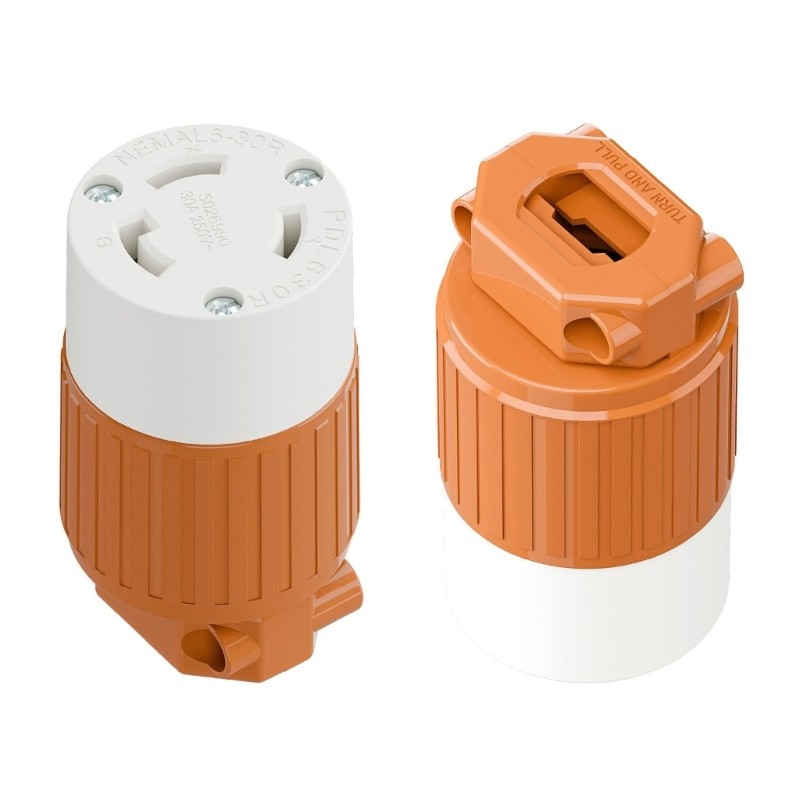 QJ Industrial 30A 250V L6 30R เต้ารับไฟฟ้า L6 30R ปลั๊กล็อคขั้วต่อสายไฟ