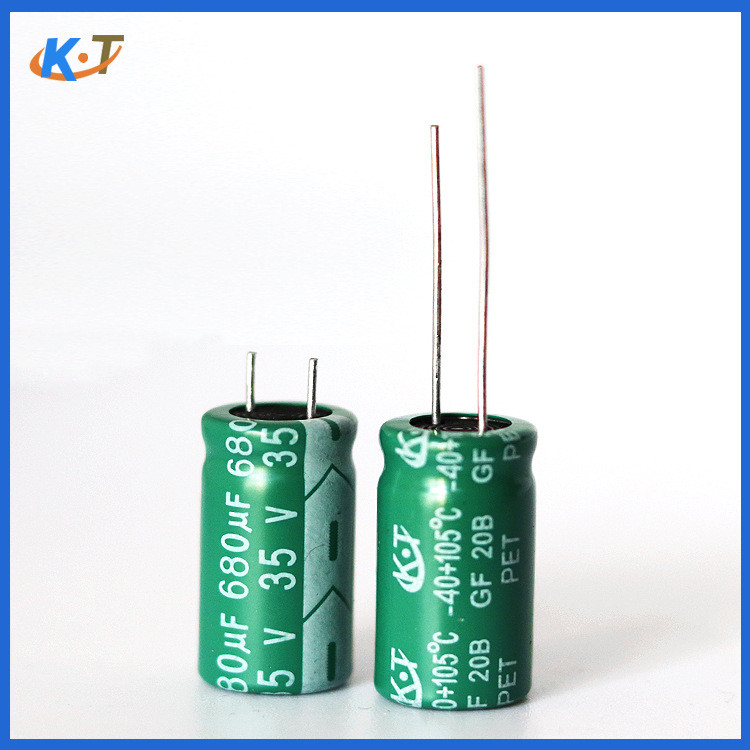 ยี่ห้ออลูมิเนียม Electrolytic Capacitor 680uf35v ความถี่ความต้านทานต่ํา Capacitor 35v6800uf Capacito