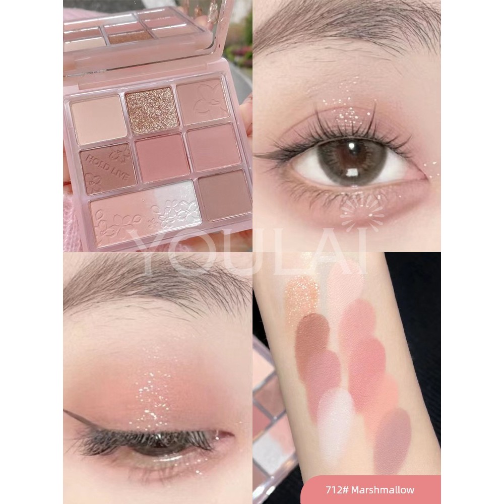 eyeshadow eyeshadow palette HOLD LIVE Paris Garden Eyeshadow Palette Milk Tea Earth Color Niche Peta