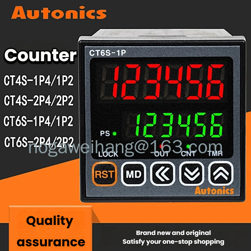 AUTONICS เครื่องนับจอแสดงผลดิจิตอล CT4S-1P4/1P2 CT6S-1P4/2P4 CT6M-1P4 (ใหม่และต้นฉบับ)