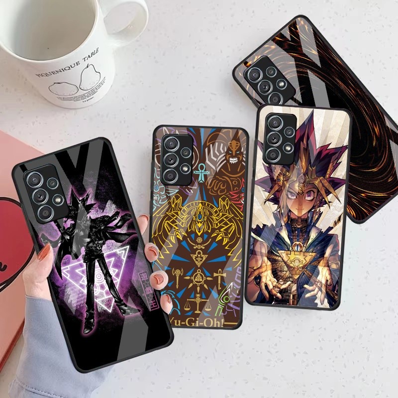 Yu-Gi-Oh 02 กระจกนิรภัยเคสโทรศัพท์สําหรับ Samsung Galaxy A16 A15 A25 A35 A55 A53 A54 A34 A14 A32 A52
