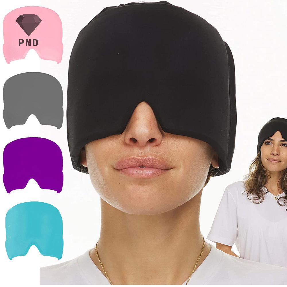 PND เจลร้อนเย็นบําบัดอาการปวดหัวไมเกรนบรรเทาหมวกสําหรับ Chemotherapy,ไซนัส,คอสวมใส่บําบัดห่อความดันบ