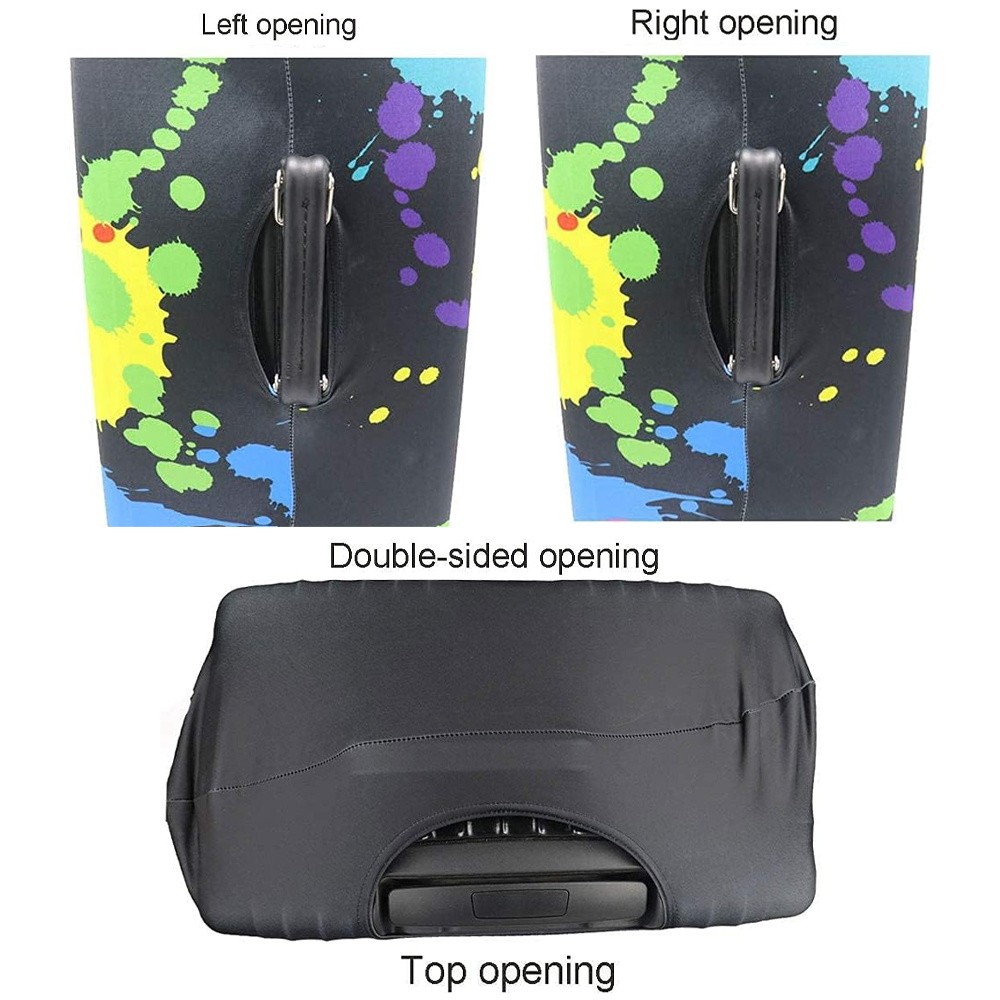 Luggage Cover ปลอกคลุมกระเป๋าเดินทาง ผ้ายืด ขนาด 20–32 นิ้ว ผ้ายืด ป้องกันรอย กันกระแทก สำหรับกระเป๋าเดินทาง หลายลาย - รูปที่ 4