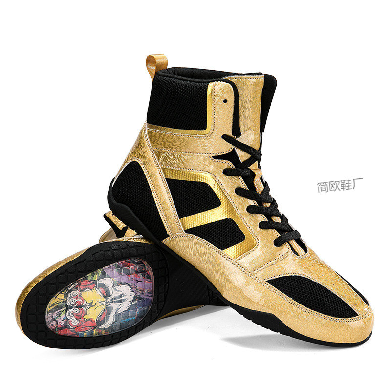 Box Boxing Shoes Men Low-Top Sanda Shoes High-Top Fighting Training Shoes Wrestling Boots Boots Boxi