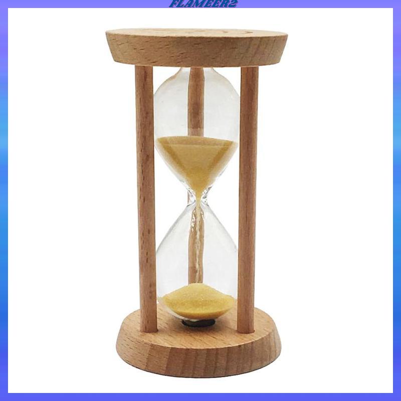 [Flameer2] 10 Min Wooden Yellow Sand Timer Hourglass for Kid Reading Game Playing Timer