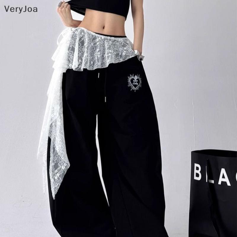 [มาก] ปักดอกไม้ลูกไม้มินิกระโปรงซีทรู Y2K Streetwear Ruched กระโปรงไม่สม่ําเสมอ Lace Up Ruffle กระโป