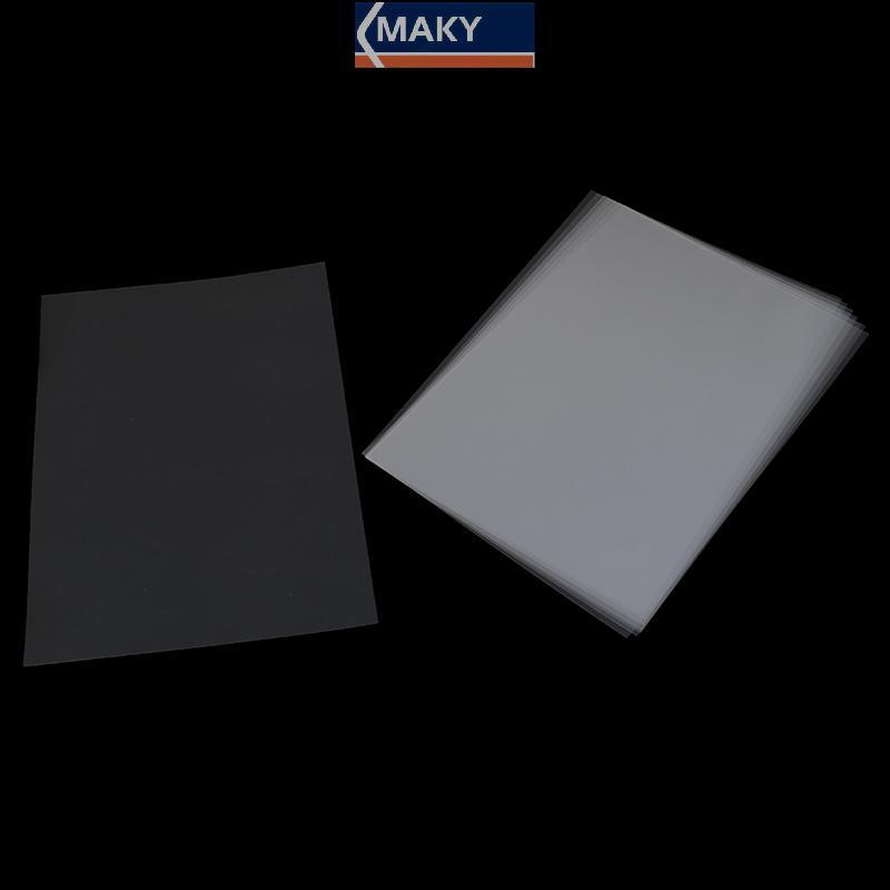 MAKY 10 ชิ้น A4 Inkjet Laser Printing Transparency Film กระดาษถ่ายภาพ PCB Stencils TH