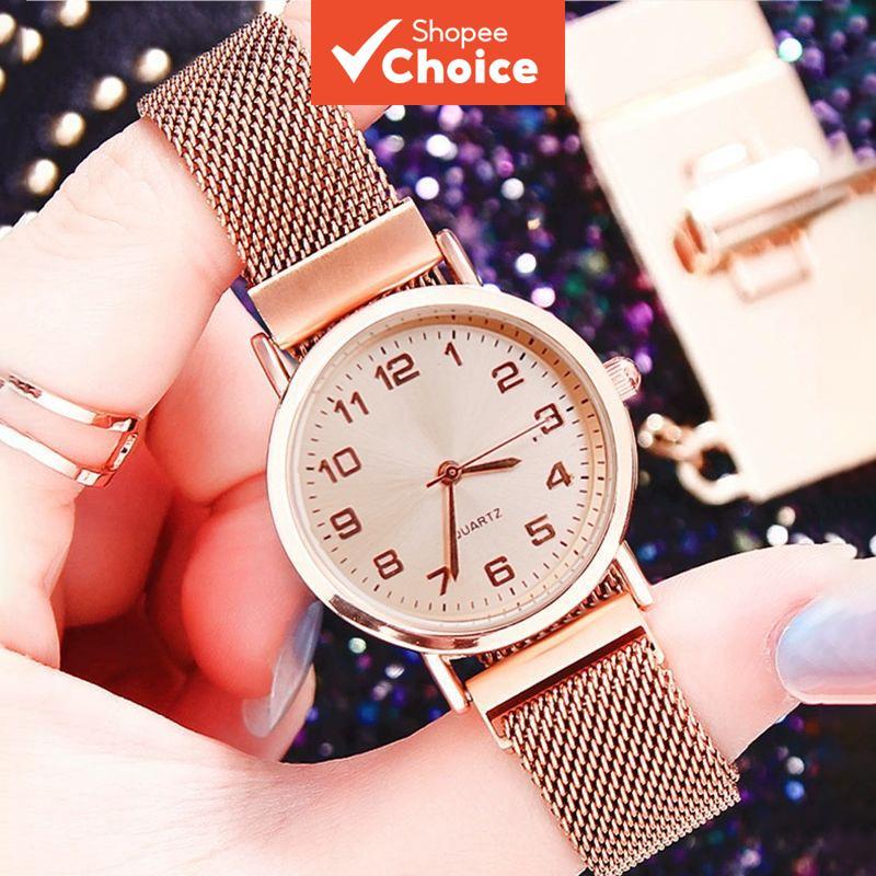 Vintage แรงบันดาลใจ Rose Gold นาฬิกาแฟชั่นผู้หญิงสแตนเลส