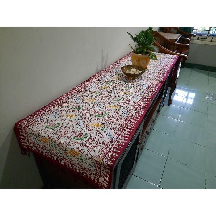 Long Batik Table Runner 50x200 cm - สี Maroon