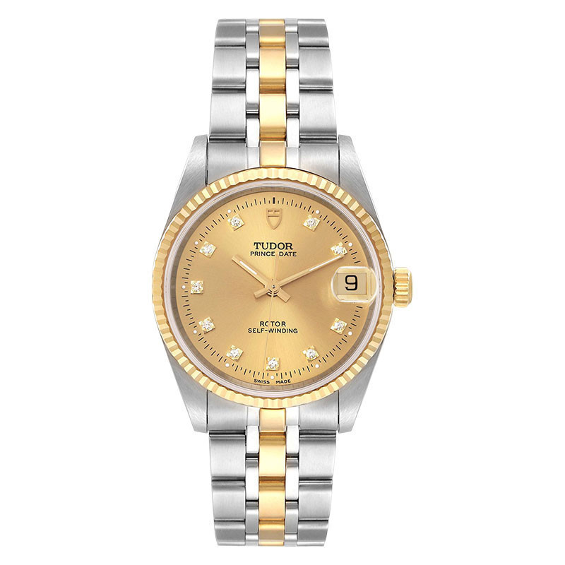 Tudor Tudor Prince and Princess Series 72033 Automatic Mechanical Room Gold นาฬิกา Unisex Diamonds