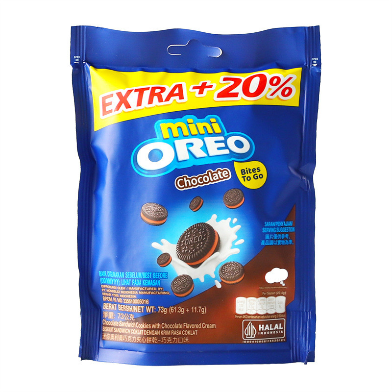 อินโดนีเซียนําเข้าOREO Mini Vanilla Sandwich Biscuits Office Glutton Relief Casual Children Snacks